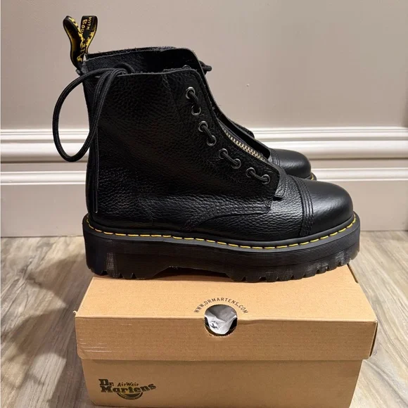 Dr. Martens Sinclair Milled Nappa Leather Platform Boots - Picture 10 of 17